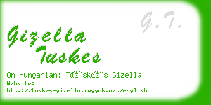 gizella tuskes business card